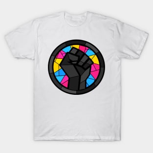 BLM Stained Glass Fist (Pan) T-Shirt